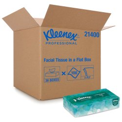 Kleenex Facial Tissue White 8-1/5 X 8-2/5 Inch 100 Count