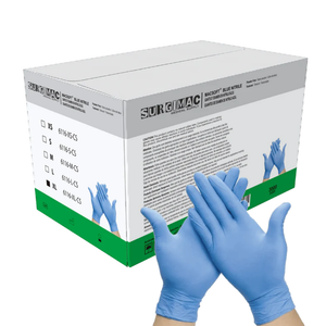 SurgiMac Nitrile Exam Glove, Blue, Chemo Tested, MacSoft, 300/Box, 10Box/Case