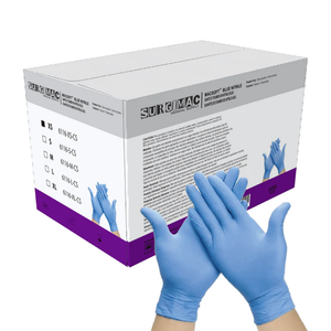 SurgiMac Nitrile Exam Glove, Blue, Chemo Tested, MacSoft, 300/Box, 10Box/Case