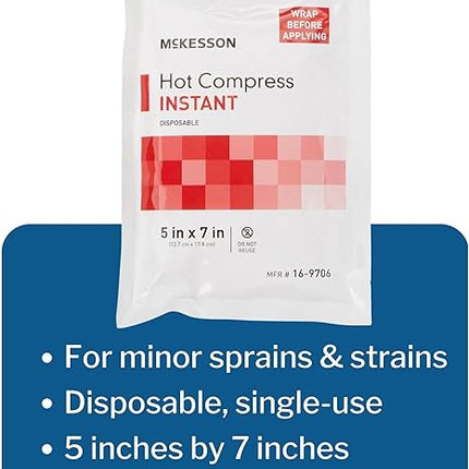 Instant Hot Pack, Hot Compress, General Purpose Plastic Disposable by McKesson