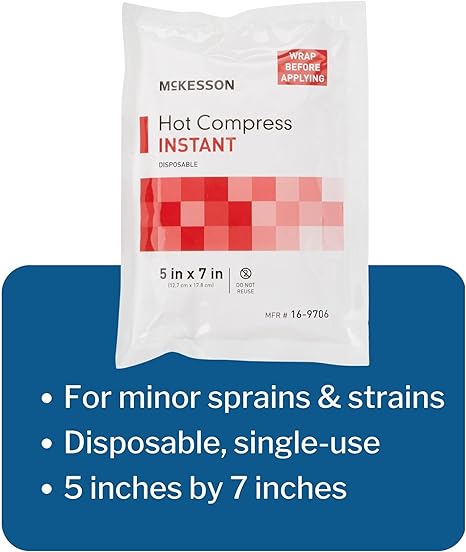 Instant Hot Pack, Hot Compress, General Purpose Plastic Disposable by McKesson 59-57H