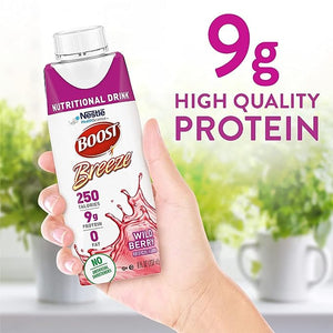 Oral Supplement Boost Breeze Orange / Wildberry Flavor Liquid 8 oz. Reclosable Carton 00043900402161