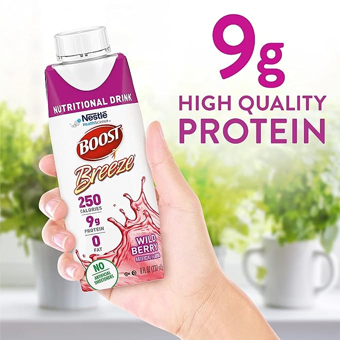 Oral Supplement Boost Breeze Orange / Wildberry Flavor Liquid 8 oz. Reclosable Carton 00043900402161