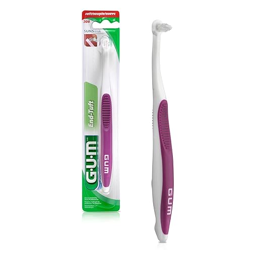 Sunstar | GUM End Tuft Toothbrush, Tapered Trim, 3 Rows, 7 Tufts, Small Head, 1 dz/bx | 308PD