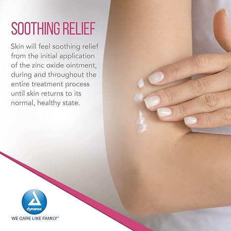 Dynarex Zinc Oxide Ointment, Protective Skin Barrier Ointment, Soothes, Prevents, and Relieves Diaper Rash, Chaffed Skin, and Irritation, White, 72 – 1 oz. Tubes of Ointment | SurgiMac Dental Supply