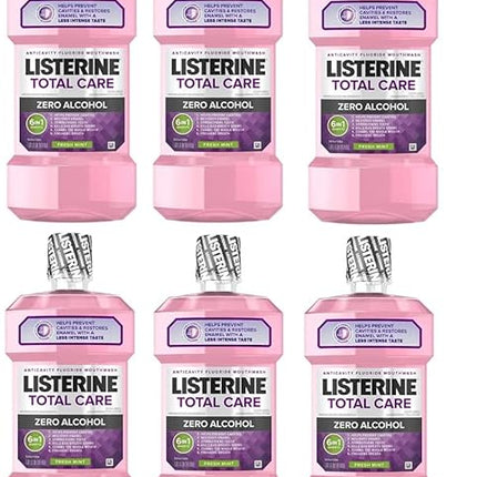 Listerine Total Care Zero Mouthwash, Alcohol Free, Fresh Mint, 1L, 6/cs