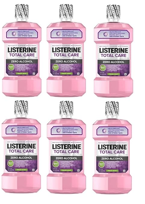 Listerine Total Care Zero Mouthwash, Alcohol Free, Fresh Mint, 1L, 6/cs