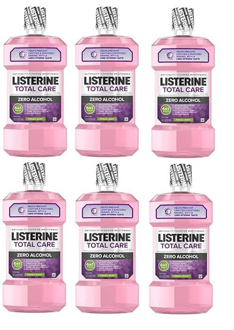 Listerine Total Care Zero Mouthwash, Alcohol Free, Fresh Mint, 1L, 6/cs | SurgiMac Dental Supply