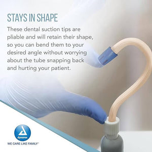 Saliva Ejector, Blue Tip/Clear Body (Pack of 1000) 2219-1