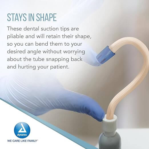 Saliva Ejector, Blue Tip/Clear Body (Pack of 1000) 2219-1