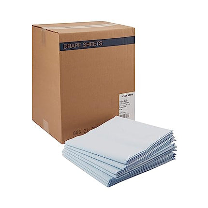 Drape Exam Sheets, Stretcher Sheet, Disposable, Blue, 40 in x 90 in, 50 Count