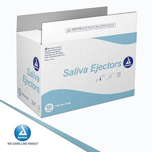 Saliva Ejector, Blue Tip/Clear Body (Pack of 1000) 2219-1