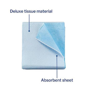 Drape Exam Sheets, Stretcher Sheet, Disposable, Blue, 40 in x 90 in, 50 Count 18-929