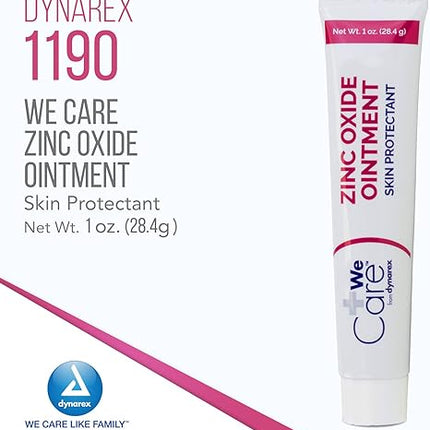 Dynarex Zinc Oxide Ointment, Protective Skin Barrier Ointment, Soothes, Prevents, and Relieves Diaper Rash, Chaffed Skin, and Irritation, White, 72 – 1 oz. Tubes of Ointment