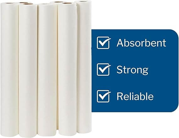 Crepe Table Paper Roll, White, 12 Rolls Per Case 18-6218