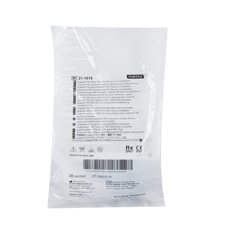 Acapella PEP Valve, DM Mouthpiece, Blue, Non-Sterile 21-1015-1