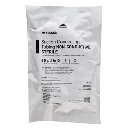 Suction Tubing McKesson Clear 1/4 Inch I.D. 6 Foot Length PVC Sterile