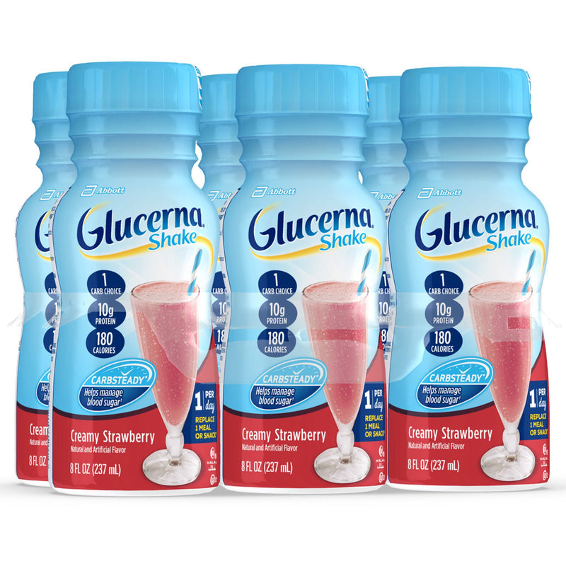 Oral Supplement Glucerna Original Shake Creamy Strawberry Flavor Liquid 8 oz. Bottle 57807-2