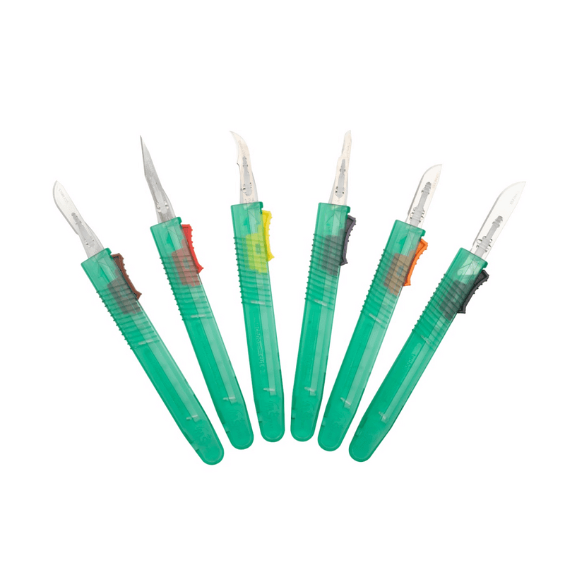 RELI-CUT #12 Disposable Retractable Safety Scalpels with TECHNOCUT Premium Blade | SurgiMac Dental Supply