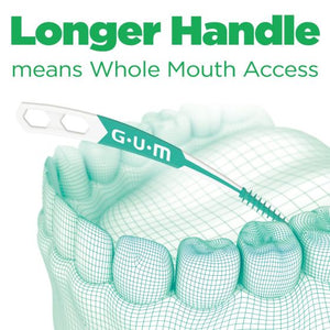 GUM Soft Picks Advanced Interproximal Cleaners with Longer Curved Handle, 2/pk, 110 pk/bx 650PA