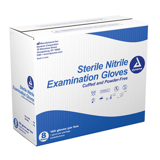 Nitrile Sterile Exam Gloves, Singles