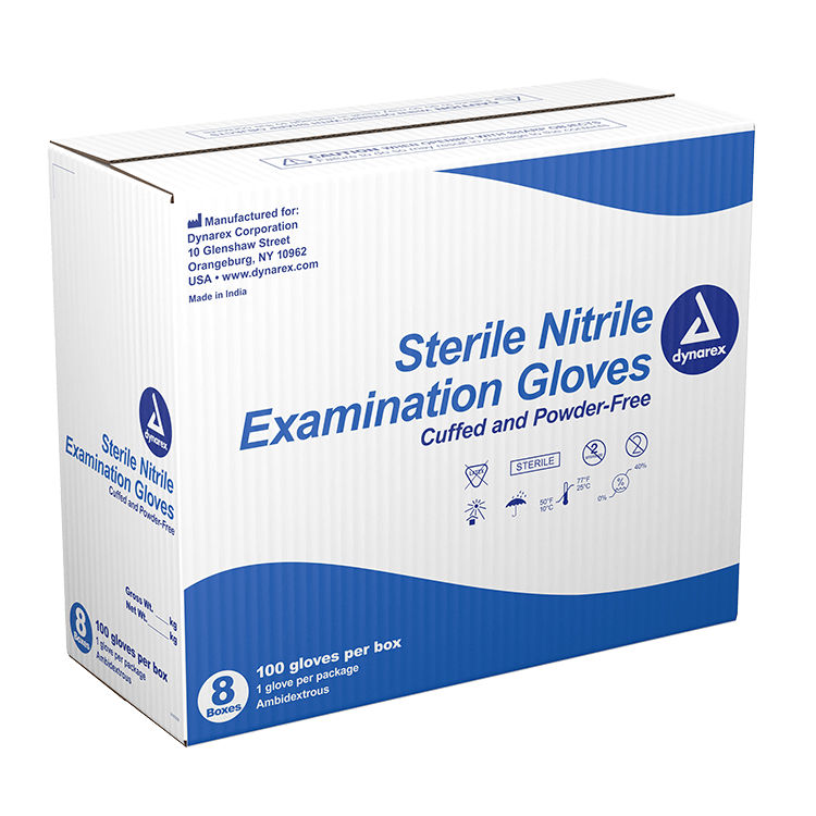 Nitrile Sterile Exam Gloves by Dynarex | SurgiMac Dental Supply