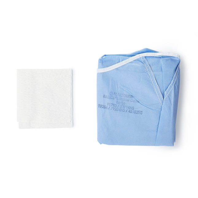 O&M Halyard Inc | Surgical Gown with Towel Halyard Basics Large Blue Sterile Disposable | 99284-1