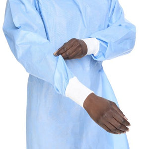 Surgical Gown with Towel Halyard Basics Large Blue Sterile Disposable 99284