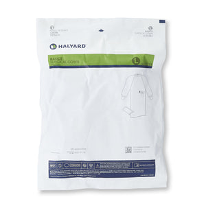 Surgical Gown with Towel Halyard Basics Large Blue Sterile Disposable 99284