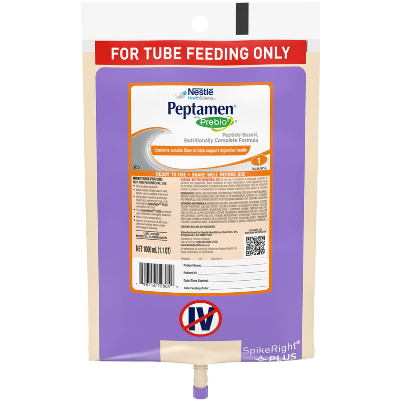 Tube Feeding Formula Peptamen with Prebio 1 Unflavored Liquid 10798716228043