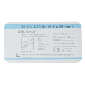 BD Nexiva 22G Closed IV Catheter 1 Inch Vialon Biomaterial Winged Hub with Blood Control | SurgiMac Dental Supply