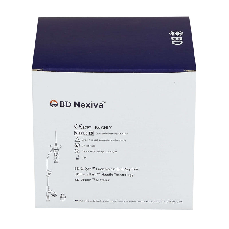 BD Nexiva 22G Closed IV Catheter 1 Inch Vialon Biomaterial Winged Hub with Blood Control | SurgiMac Dental Supply