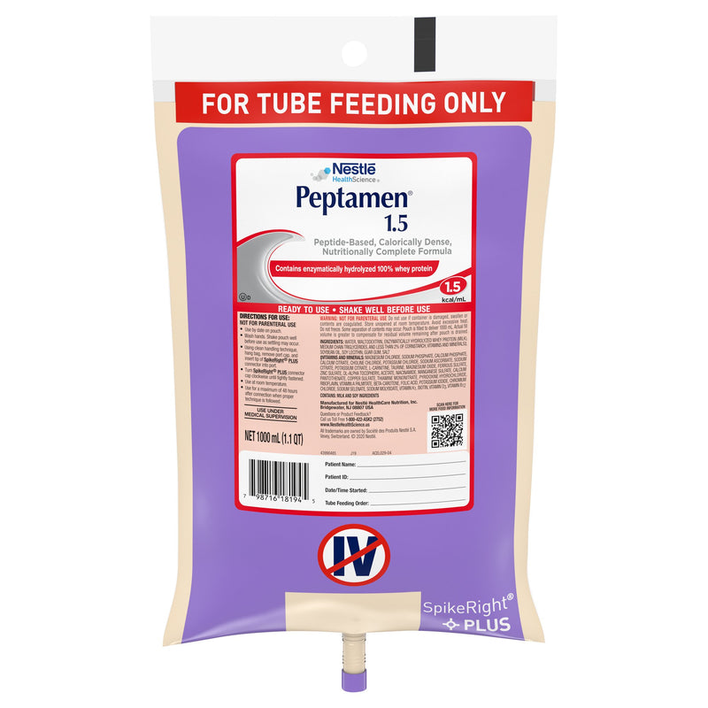 Tube Feeding Formula Peptamen 1.5 Unflavored Liquid CS/6 10798716281949