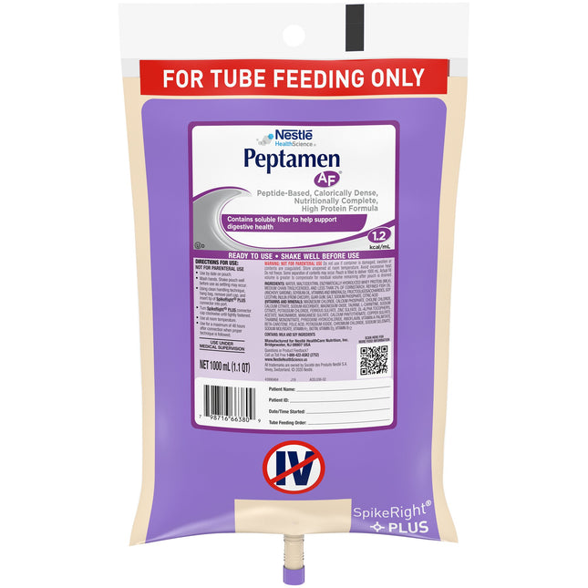 Nestle | Tube Feeding Formula Peptamen AF Unflavored Liquid CS/6 | 00798716763905