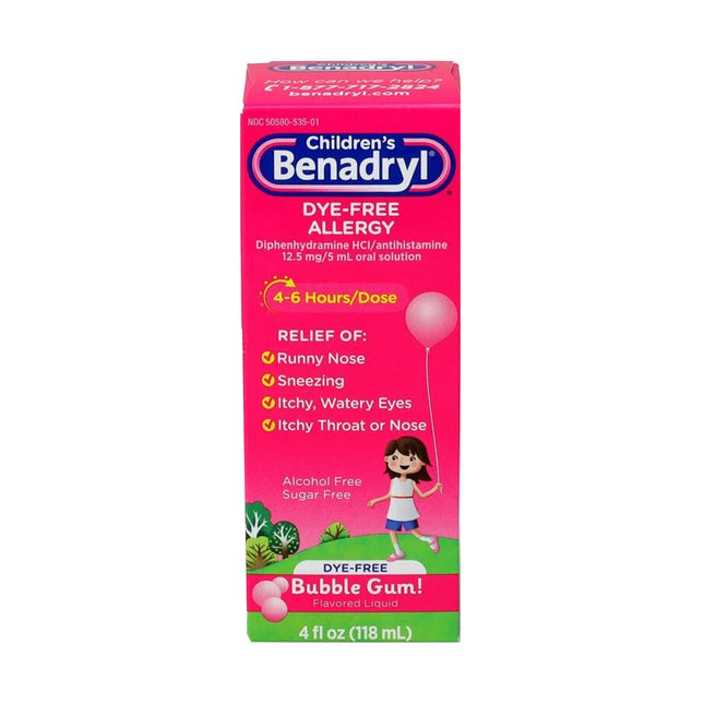 J & J Sales | Children's Allergy Relief Children's Benadry 12.5 mg Strength Liquid | 50580053501