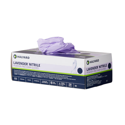 Halyard Lavender Nitrile Powder Free Exam Gloves: 250/Bx
