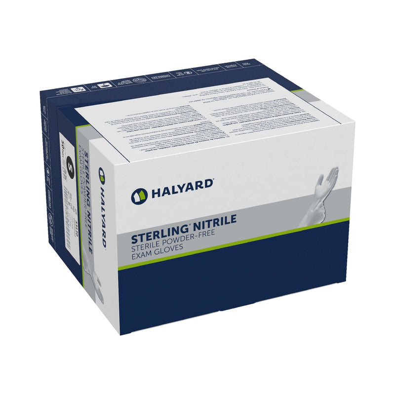 Exam Glove STERLING® Sterile Pair Nitrile Standard Cuff Length Textured Fingertips Gray Not Rated 53132