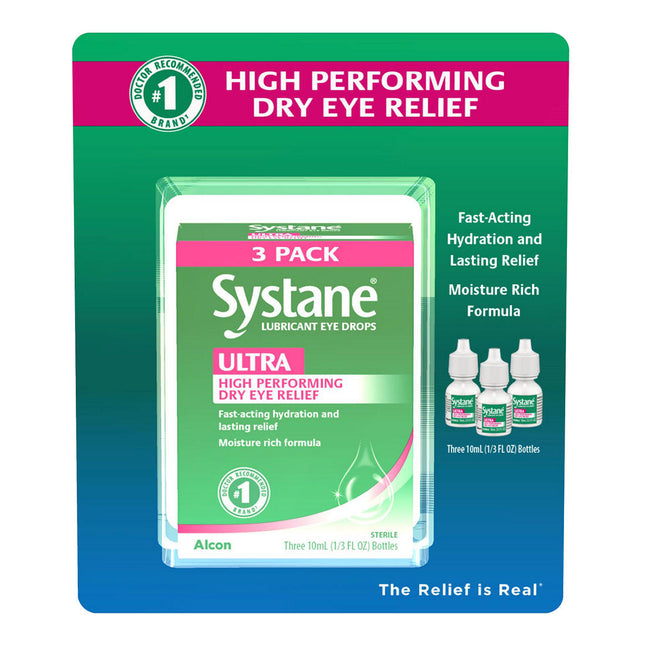 Systane | Systane Ultra Lubrication Eye Drops, 3 pk./10mL | 684723