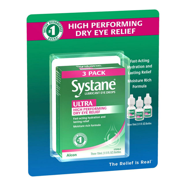 Systane | Systane Ultra Lubrication Eye Drops, 3 pk./10mL | 684723