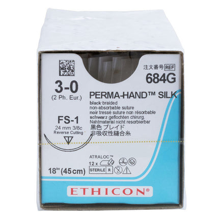 Suture, Silk N/absrb Blk Br 3-0 18" (12/bx) | Ethicon | Only at SurgiMac