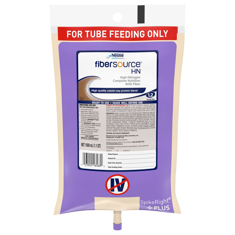 Tube Feeding Formula Fibersource HN Unflavored Liquid 1000 mL 10043900185887-1
