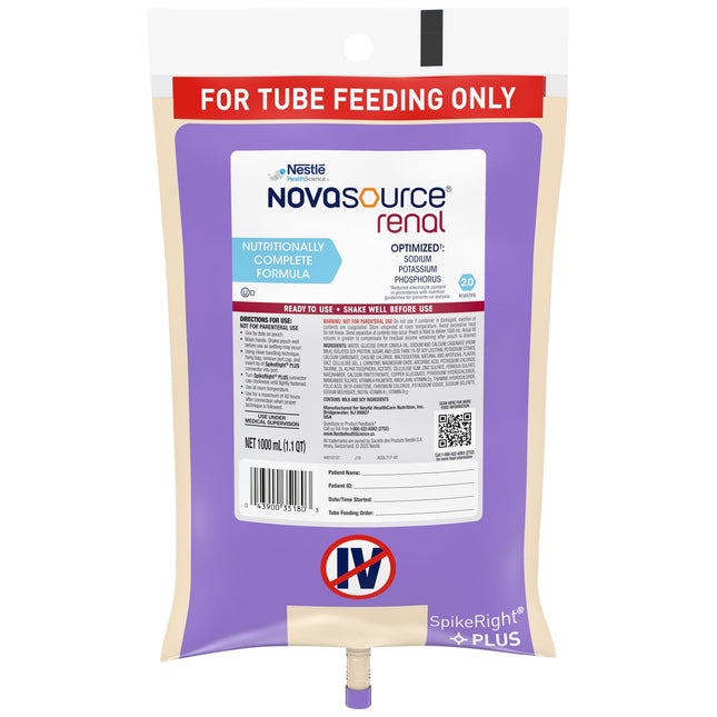 Nestle | Tube Feeding Formula Novasource Renal Unflavored Liquid CS/6 | 10043900351800