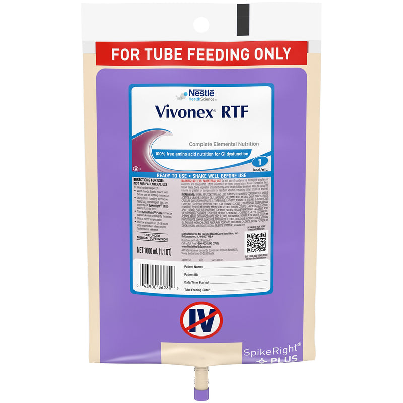 Tube Feeding Formula Vivonex RTF Unflavored Liquid 10043900362806