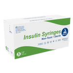 SurgiMac Dynarex Insulin Syringe N/S Individual Wrapped 1cc 31G 5 Count (31G, 5/16"), Disposable, Sterile, 100/Pk | SurgiMac Dental Supply