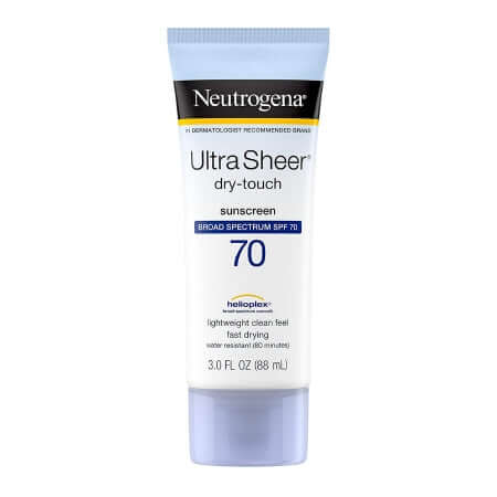 Sunblock Neutrogena Ultra Sheer SPF 70 Lotion 3 oz. Tube 10086800687709-1