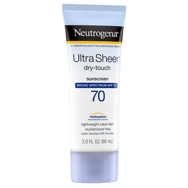 Sunblock Neutrogena Ultra Sheer SPF 70 Lotion 3 oz. Tube 10086800687709-1