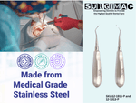SurgiMac Heidbrink Root Tip Picks, Set of Left and Right, Extraction Elevators, Stainless Steel, Pro Series, 2/Pk | SurgiMac Dental Supply