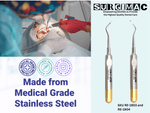 SurgiMac #79 & #80 Heidbrink Root Tip Picks, Set of Left and Right Extraction Elevators, Gold, Surgical Instruments, Stainless Steel, Pro Series, 2/Pk | SurgiMac Dental Supply