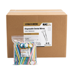 SurgiMac Plastic Disposable Mouth Mirrors, Multicolor, Medium Size 4.5, MacSafe, 100/Box, 20bx/case