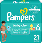 Pampers Baby Dry Diapers, Size 6, 21/pk, 4pk/cs